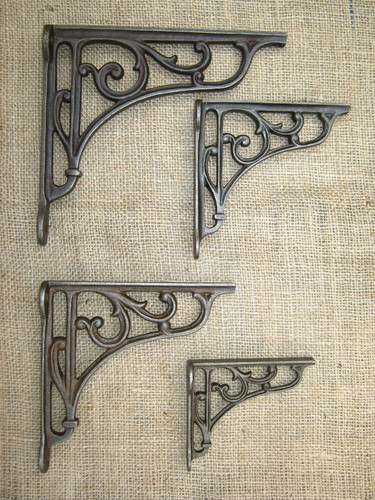 Antique cast iron wall shelf - antique, /