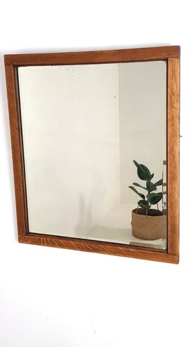 Vintage antique oak mirror - vintage,