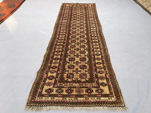 3x8 antique afghan turkmen - afghan,
