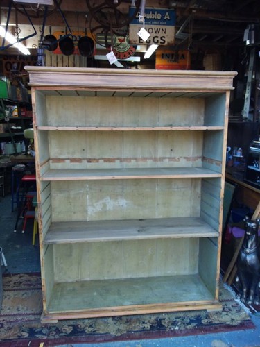Antique pine shelves hallway - antique,
