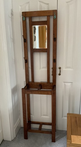 Antique arts crafts oak hall - antique,