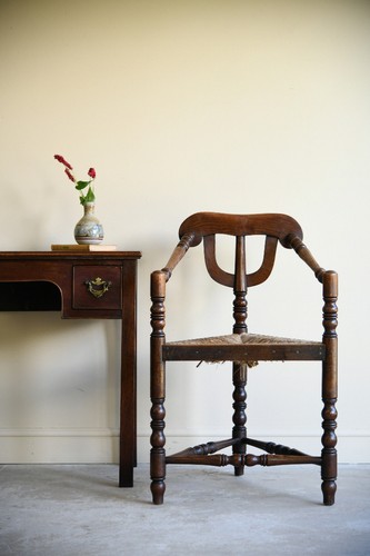 Antique oak turners chair - antique,
