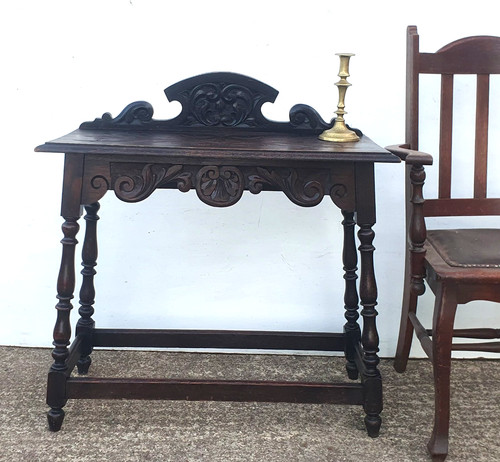 Antique carved solid oak - carved,