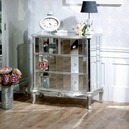 Mirrored chest drawers - mirrored, of