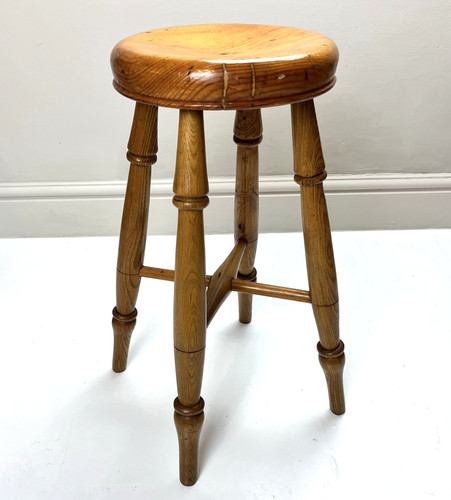 Antique tavern stool country - stool,