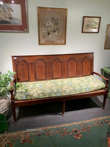 Antique wooden hall bench - wooden,
