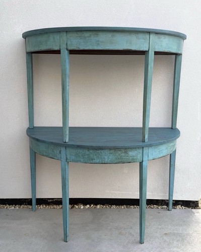 Pair georgian painted demi - of,