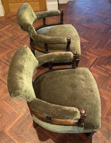 Pair antique mahogany - of,