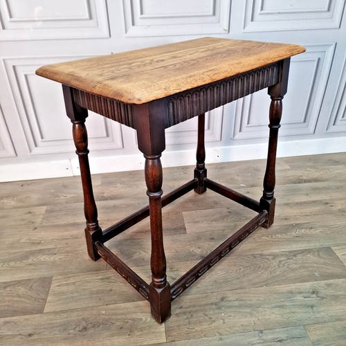 Antique hall table solid oak - table,