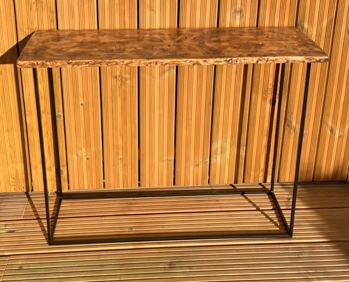 Pine wood console - wood, table