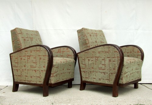 Pair art deco armchairs - pair, of