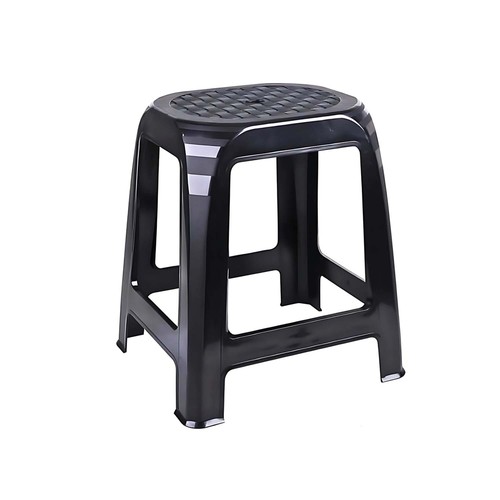 Plastic stool black - plastic,