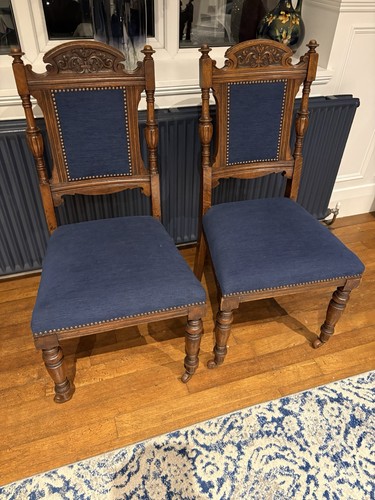 Pair antique victorian carved - antique,