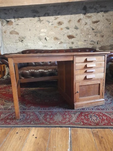 Vintage oak desk - vintage,